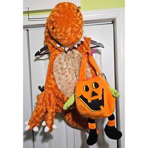 T-Rex Dinosaur Belly Babies Costume & Talking Treat Basket Halloween 18-24 M